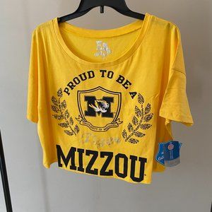 NWT Crop top MIZZOU shirt